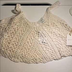 cropped knitting tank top
